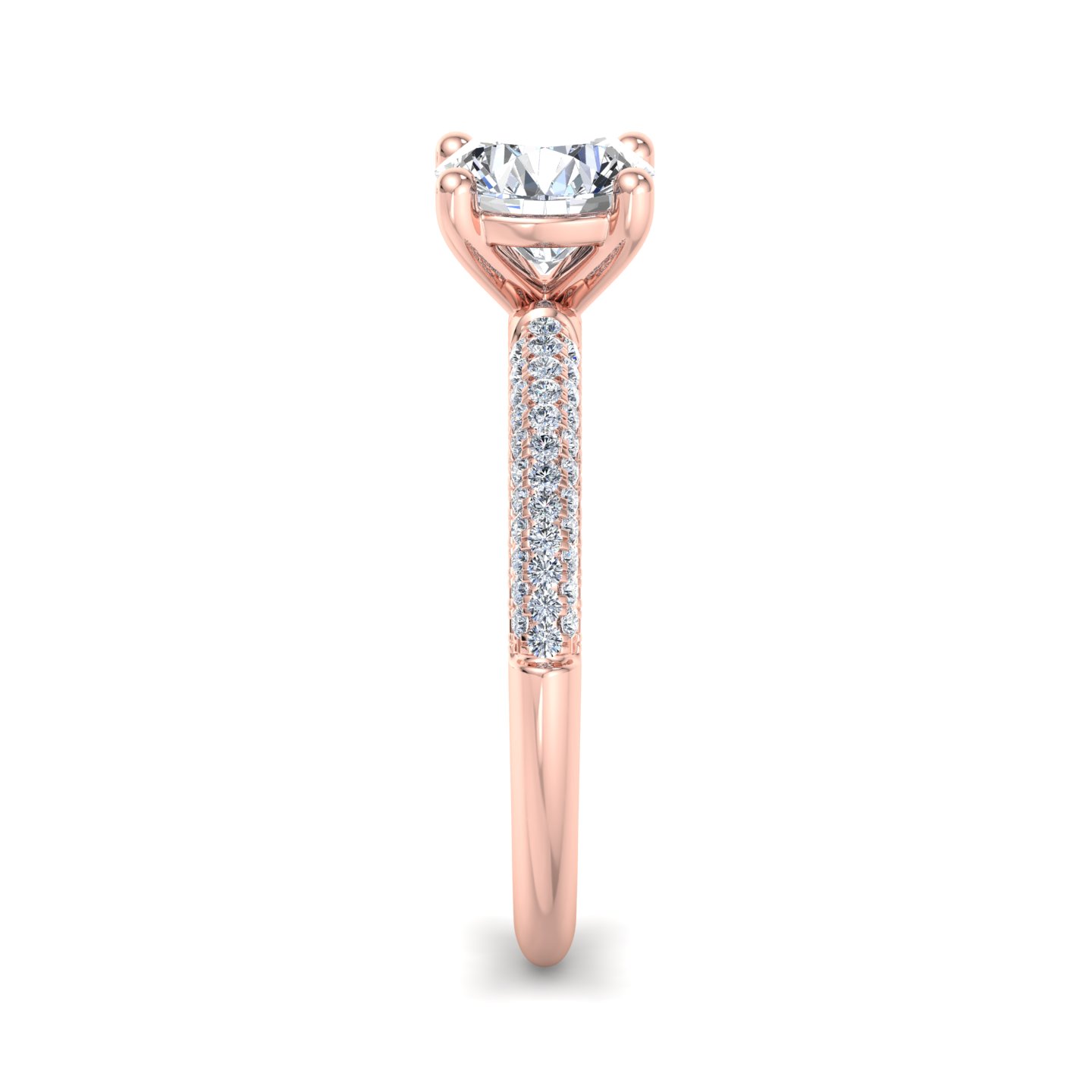Imani Triple Pave Engagement ring